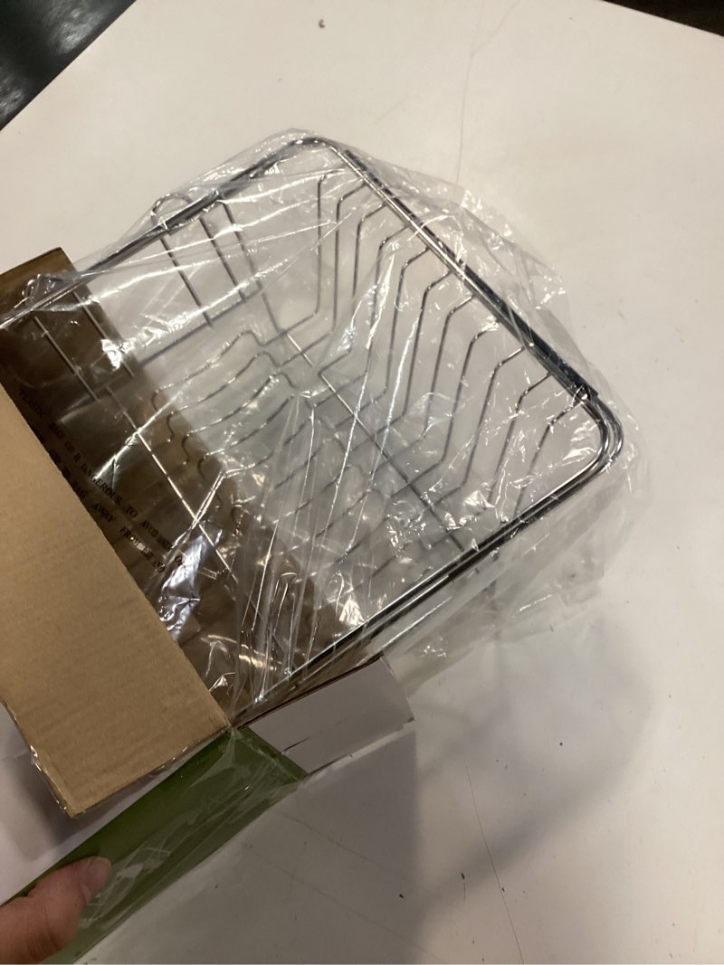 Condition photo showing New/Like New for jasiway dish drying rack in sink, expandable stainless steel dish drainers for kitchen counter, dish dryer rack for inside sink, over the sink dish racks with utensil holder, silver silver for 11.5"-30"w sink