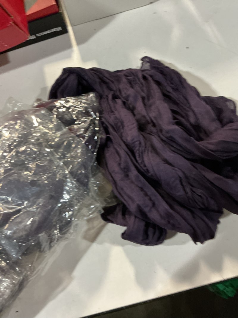 Condition photo showing Good Condition for realbox 12 pack dark purple cheesecloth table runner 17x108 inch semi sheer boho gauze cheese cloth 