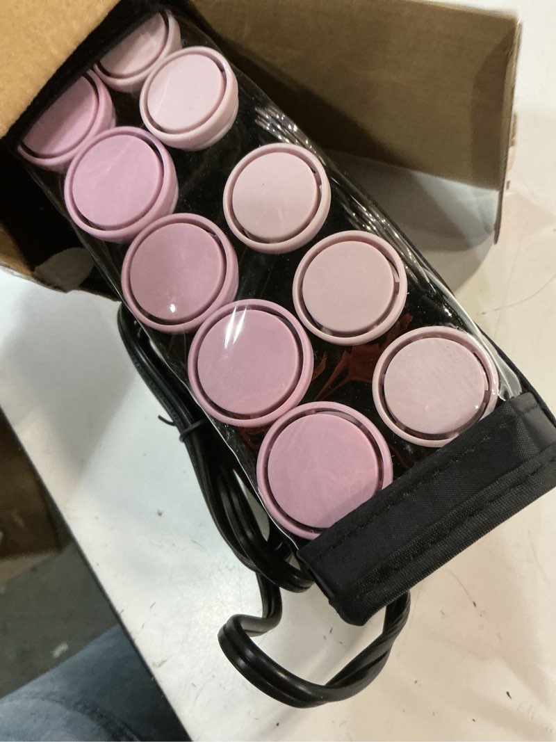Condition photo showing Good Condition for remington compact ceramic dual voltage hot rollers for long and short hair, hair setters, hair curlers, 1-1 ¼" purple/black, 10 piece set 1 count (pack of 1)