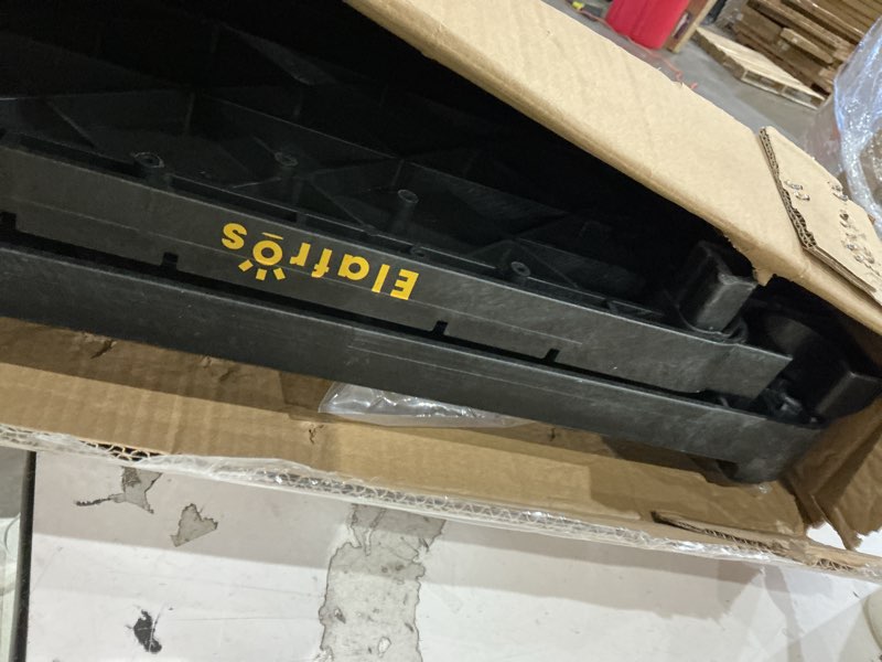 Condition photo showing Good Condition for elafros 2-tier low profile utility cart, 27.8" x 18" x 26", deep shelves, 4” swivel wheels with 2 lockable, holds up to 330 lbs – compact rolling storage & service cart for office, home, garage