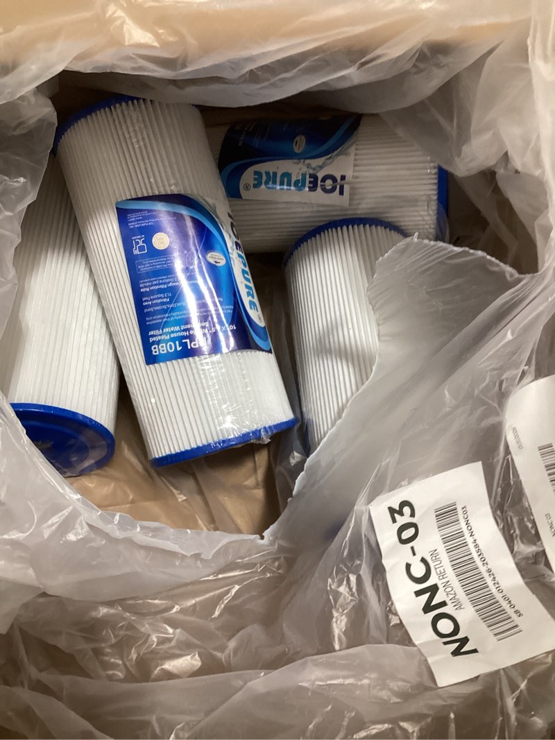 Condition photo showing Good Condition for ICEPURE 5 Micron 10" x 4.5" Whole House Sediment Pleated Water Filter Replacement for GE FXHSC, Culligan R50-BBSA, Pentek R50-BB, DuPont WFHDC3001, W50PEHD, GXWH40L, GXWH35F for Well Water, 4PACK 5 Micron 4 Count (Pack of 1)