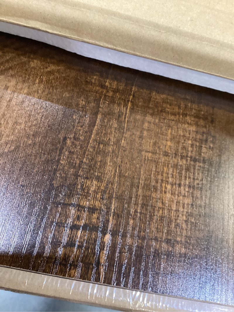 Condition photo showing New/Like New for Light Wood Floating Shelves for Wall 36 Inch x 8 Deep, Extra Large Wall Shelf for Bedroom Living Room Books, Long Hanging Shelves for Office Bookshelf Art Decor (Light Brown Color, Set of 2)