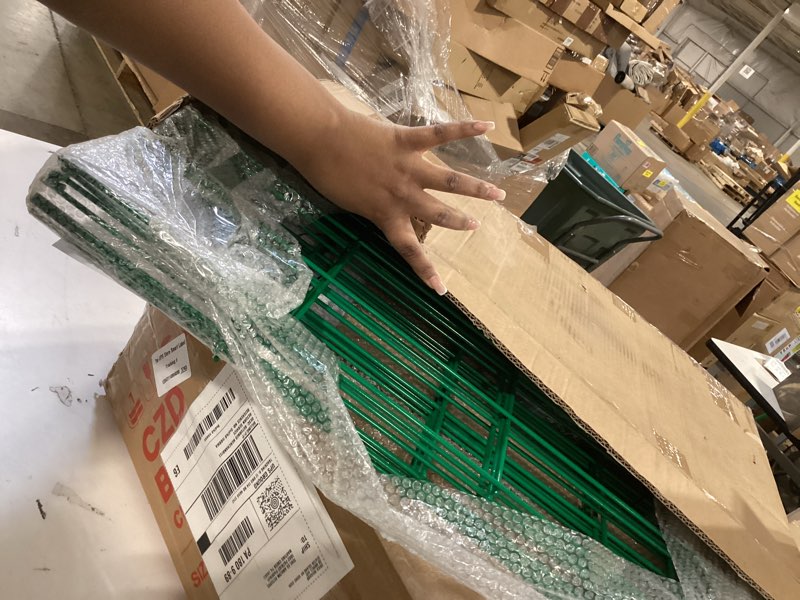 Condition photo showing Good Condition for suteck a-frame cucumber trellis 59.4" 2 pack - metal garden trellis for cucumbers, peas, beans & climbing plants, foldable outdoor & indoor vegetable support for raised beds, patios & backyard