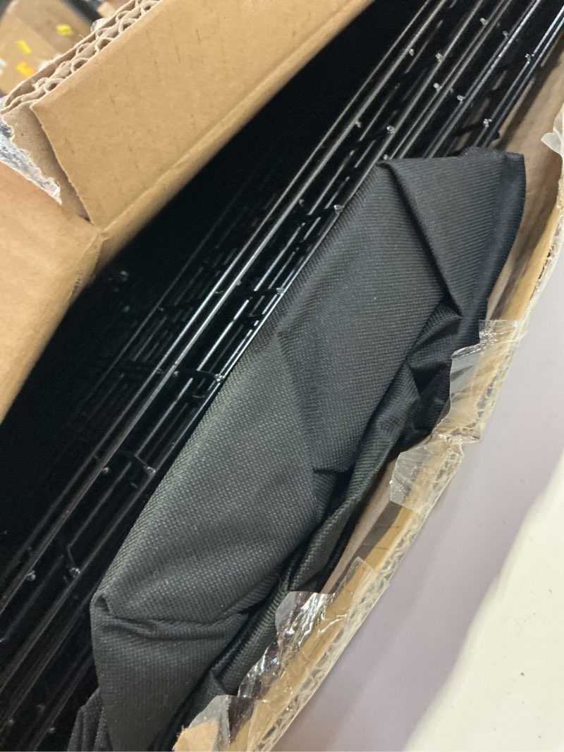 Condition photo showing Good Condition for rabbit playpen?small animal cage with waterproof mat, 48" l*48" w*24" h metal hedgehog with door, c&c cage for guinea pigs, bunny, hedgehogs, chinchillas(playpen only) l black