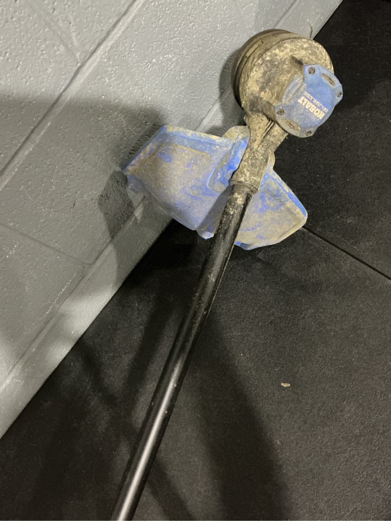Condition photo showing As Is for kobalt gen4 40-volt 15-in straight cordless string trimmer (tool only)