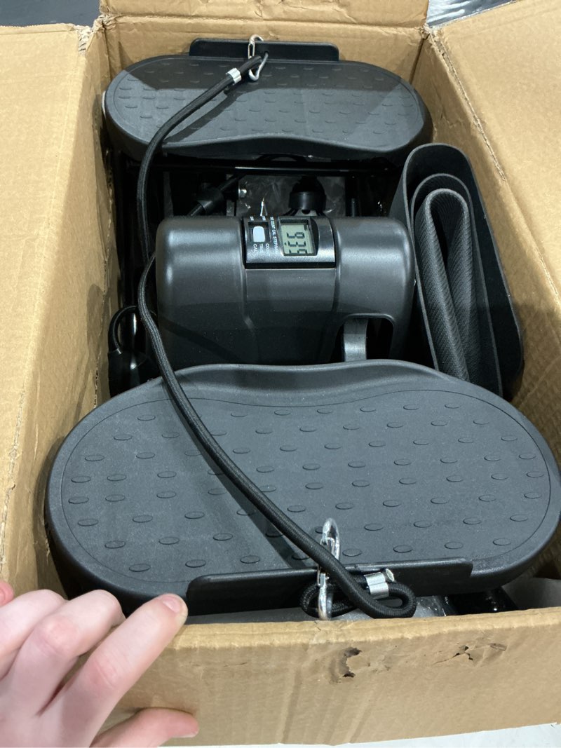 Condition photo showing As Is for rock fitness stepper for exercise at home, motion stair stepper with resistance bands for full body workout, aerobic workout machine fitness equipment