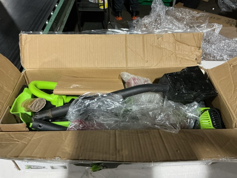Condition photo showing As Is for Earthwise SN74016 40-Volt Cordless Electric Snow Shovel, Brushless Motor, 16-Inch width, 300lbs/Minute (Battery and Charger Included)