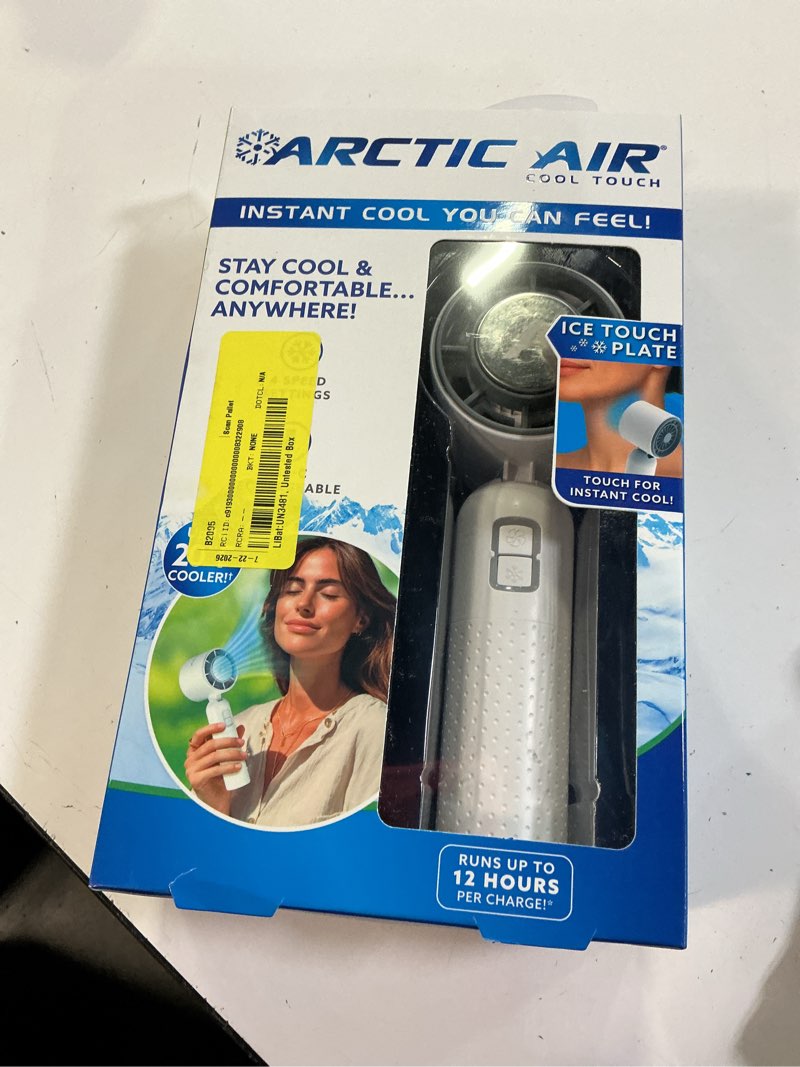 Condition photo showing Good Condition for arctic air cool touch - portable handheld fan, mini usb rechargeable, compact & lightweight, 4-speed adjustable, battery-powered, quiet & perfect for travel & outdoor, white color, aactfw-mc12/4