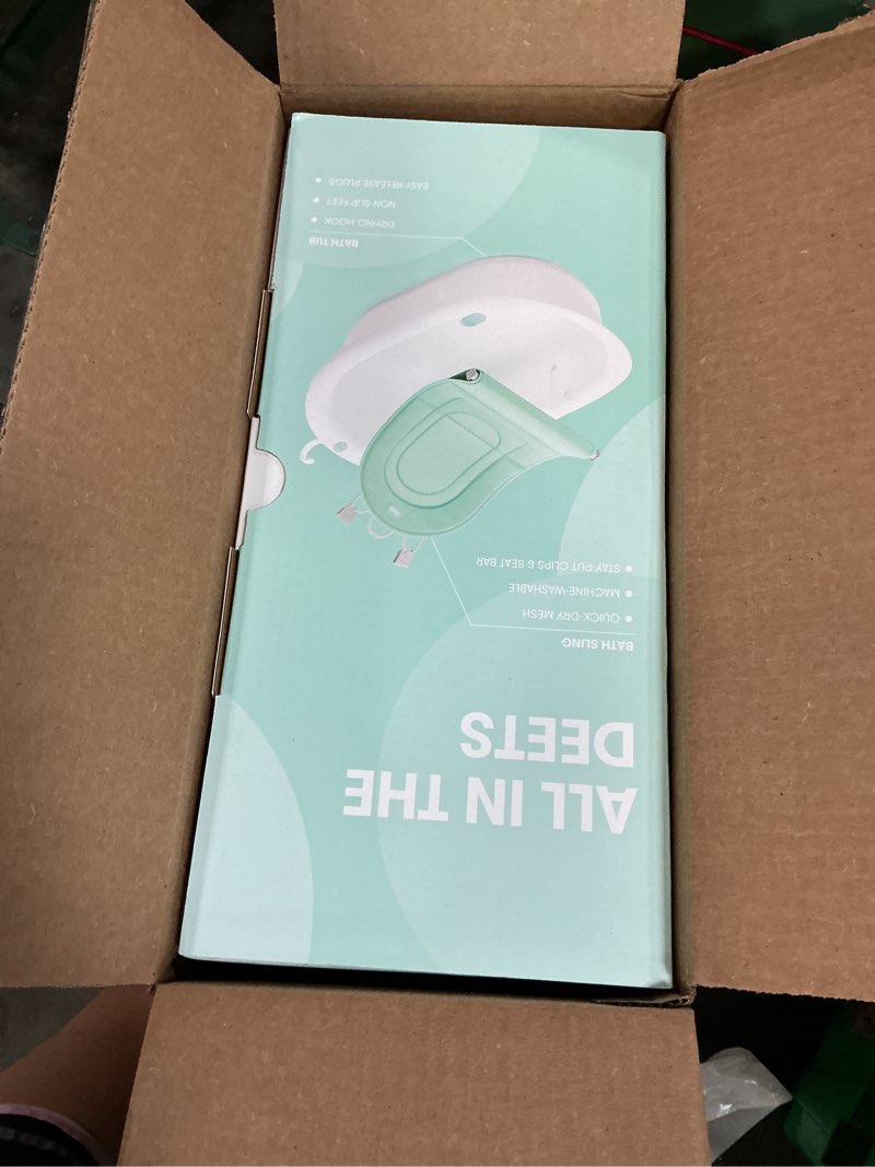 Condition photo showing New/Like New for frida baby 4-in-1 grow-with-me baby bathtub, baby tub for newborns to toddler with removable bath seat & backrest for bath support in tub bath tub