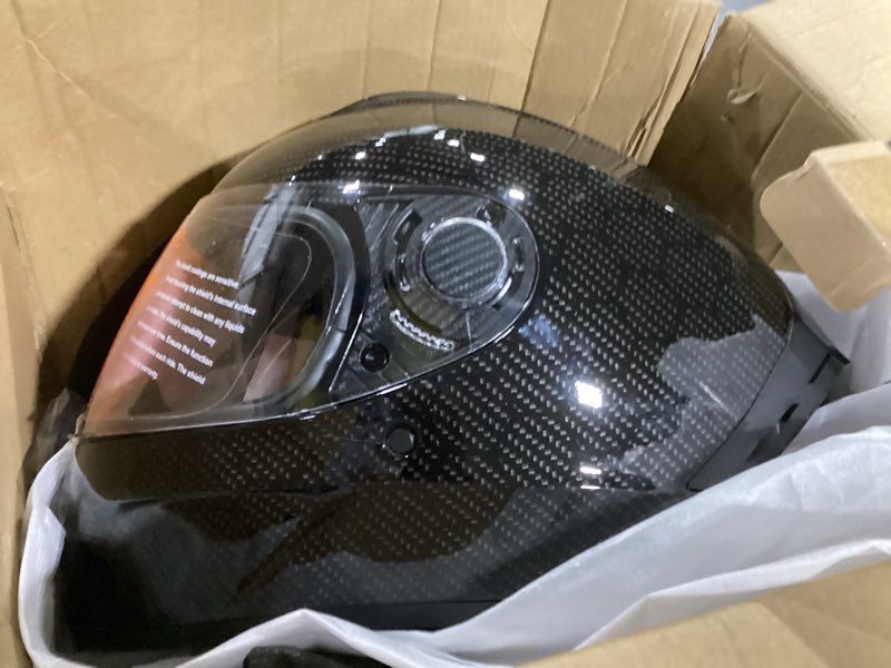 Condition photo showing Good Condition for Full Face Motorcycle Helmet DOT Approved for Adults, Lightweight Street Bike Helmet with Ventilation, All-Season Riding Gear, Removable Washable Liner, Stylish Design for Men and Women Black White Camo Small