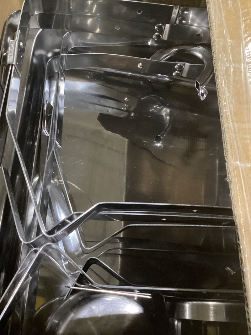 Condition photo showing Good Condition for rengue 9.5 qt chafing dishes, 4 pack high premium stainless steel complete set, rectangular chafing dish buffet set, heating and cooling chafing dish for gatherings banquet, buffet, party, wedding silver