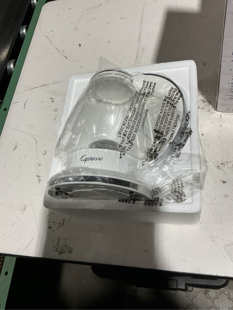 Condition photo showing Good Condition for capresso h2o glass kettle, 240.02, white and polished chrome, 48 ounces