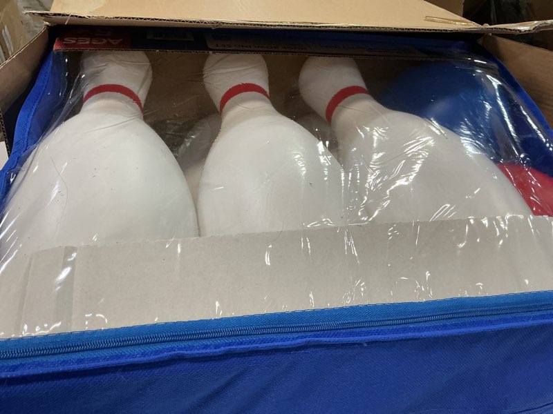 Condition photo showing Good Condition for 17 inch Huge Bowling 6 pins Set with Storage Bag - Outdoor & Indoor Play Toys, Backyard Games Kids Activities, Family Party, Birthday for Toddlers Ages 5 6 7 8 Year Old - Amazon Exclusive