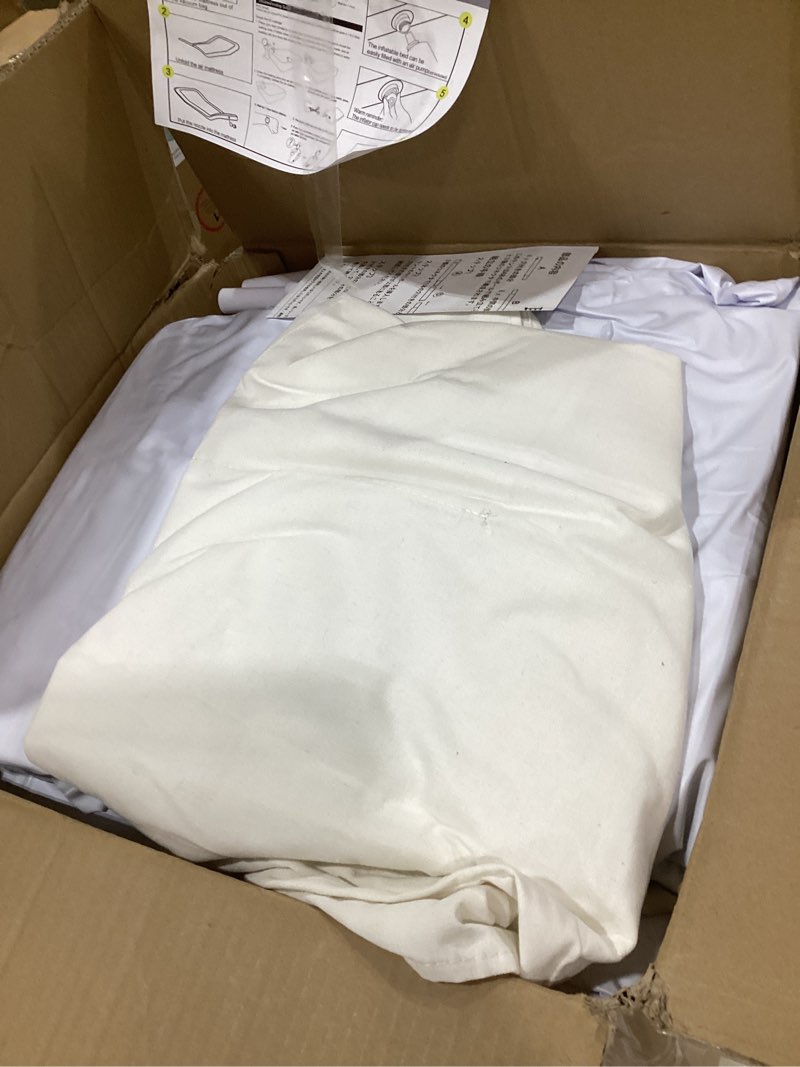 Condition photo showing item condition for wilwolfer 6 Pack Kids Teepee Tent Bulk with Inflatable Airbed & Light, Natural Toddler Play Tent for Girls Boys Indoor Sleepover Slumber Party Birthday Gifts White