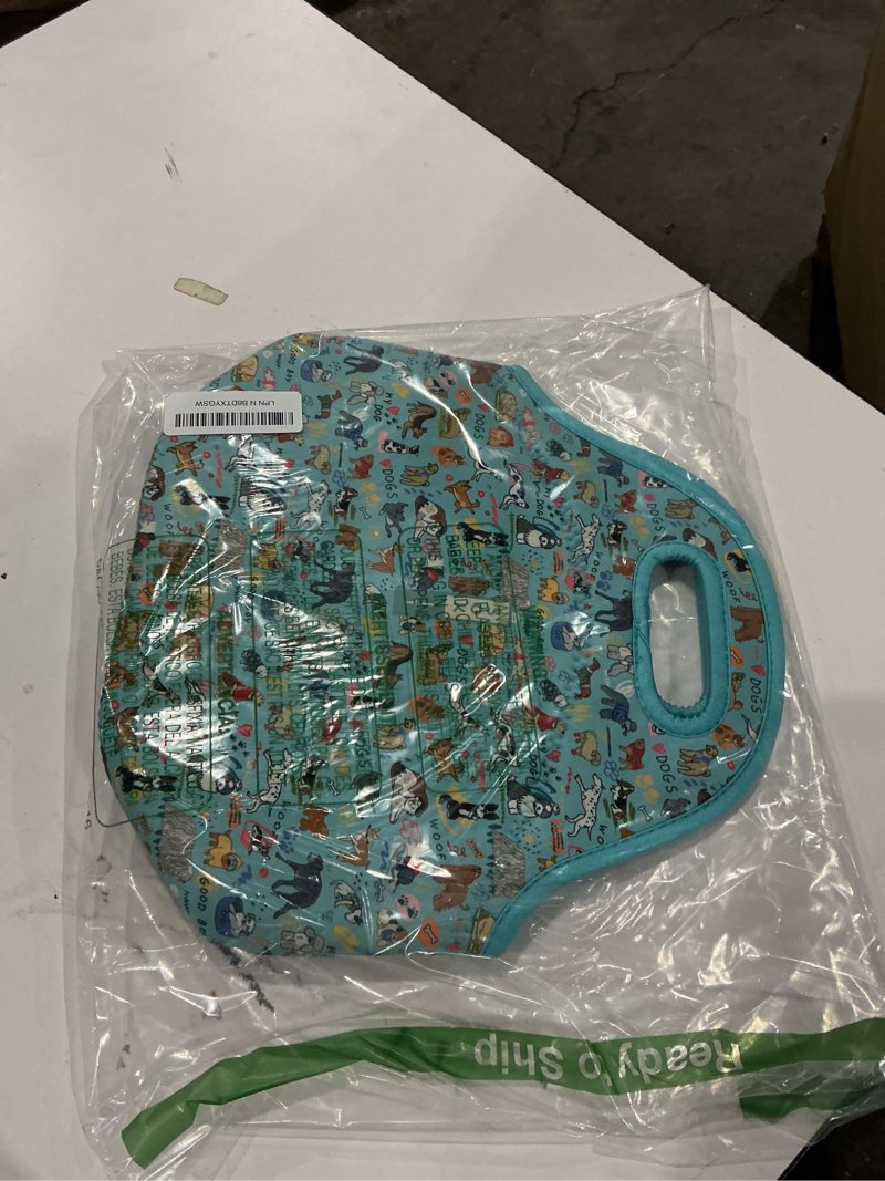 Sok It LunchTote Zippered Bag Insulated Neoprene Caddy (Dog Days Forever, Large 4.5 Quart Lunch Tote) Dog Days Forever Large 4.5 Quart Lunch Tote