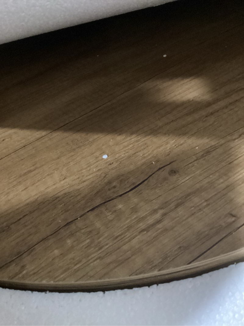 Condition photo showing Good Condition for Garden 4 you Nesting Coffee Table, 23.6" Round Coffee Table Set of 2, Wooden Nesting Table Set for with Metal Frame, Side Tables for Living Room Bedroom Balcony, Brown Natural Brown