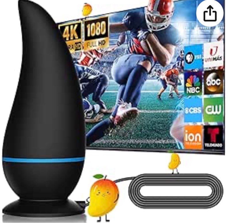 2025 tv antenna indoor - 8k 4k 1080p outdoor hd digital, 750+ miles range, amplified signal antenna, reception 32ft coax cable, for smart and old tv & free local channels