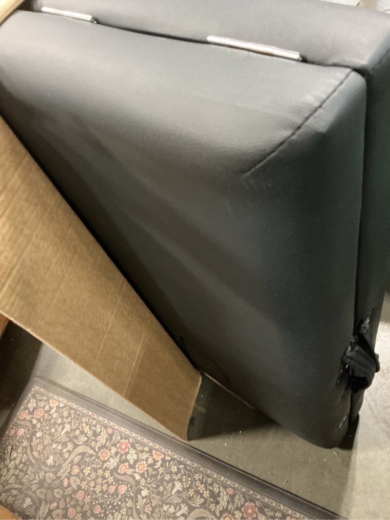 Condition photo showing Good Condition for civama massage table massage bed portable, 29 lbs light weight 2 section foldable tattoo bed facial care spa lash bed height adjustable sturdy wooden frame with accessories carrying bag, black black (wood leg)