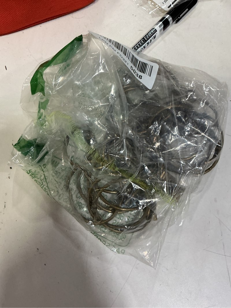 Condition photo showing Good Condition for 24 Pack 2 Inches Openable Curtain Rings with Clips, Drapery Metal Clip Iron Drapes Hangers Decorative for Windows Rods Rustproof, Black Black 2 inch, 24 pack