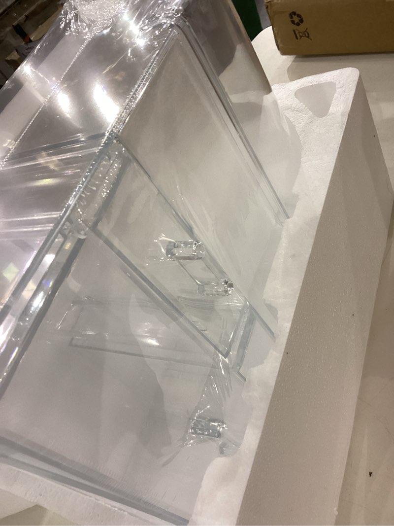 Condition photo showing Good Condition for Clear Large Acrylic Makeup Organizer With Lid Cosmetic Storage Drawers Portable Makeup Organizers Dustproof And Waterproof Box For Women (14in)