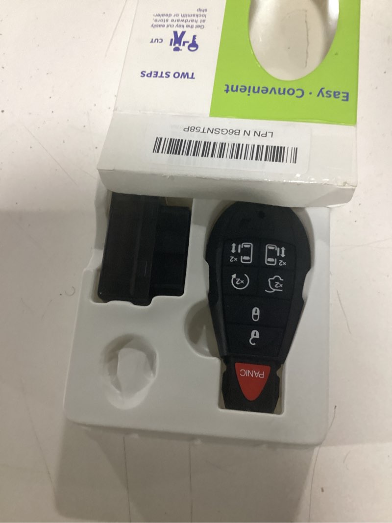 Condition photo showing Good Condition for key fob replacement for 2008-2016 chrysler town country & dodge grand caravan car keyless entry remote control, m3n5wy783x iyz-c01c, 7 buttons
