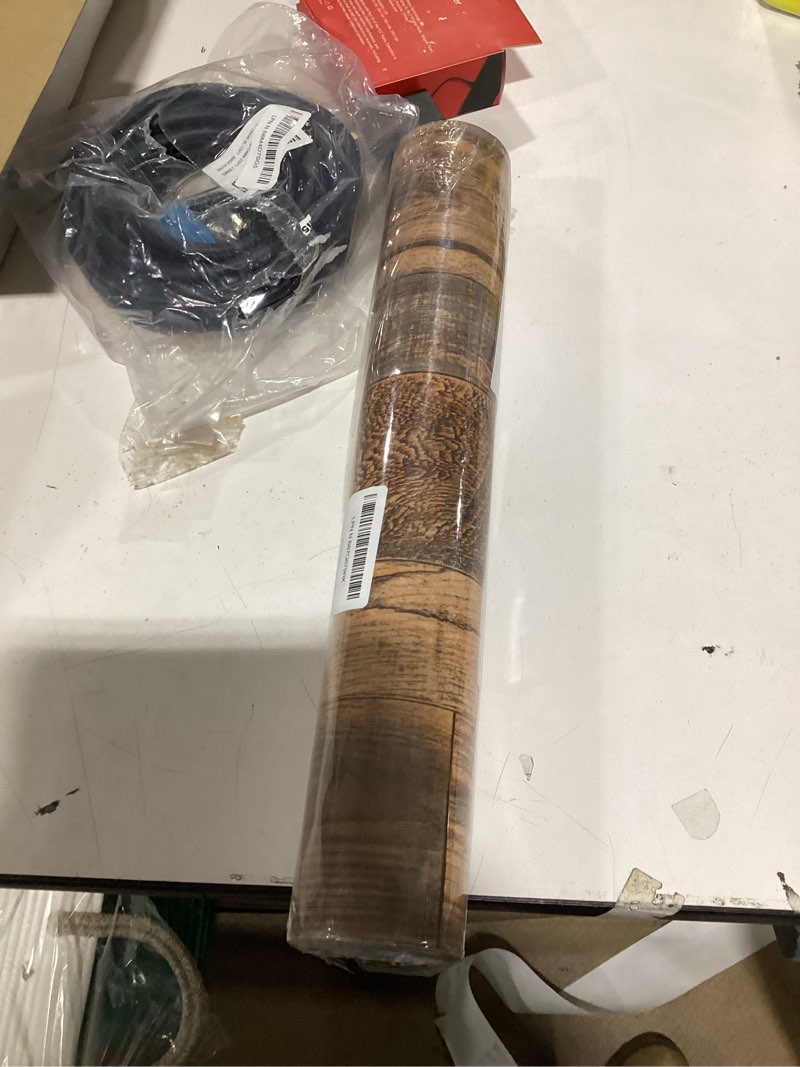 Condition photo showing New/Like New for tanone wood contact paper peel and stick wallpaper, brown self adhesive removable wallpaper countertops waterproof, shiplap wall paper wood vinyl wrap for cabinets rustic 17.5" x 511" 17.5" x 511" brown