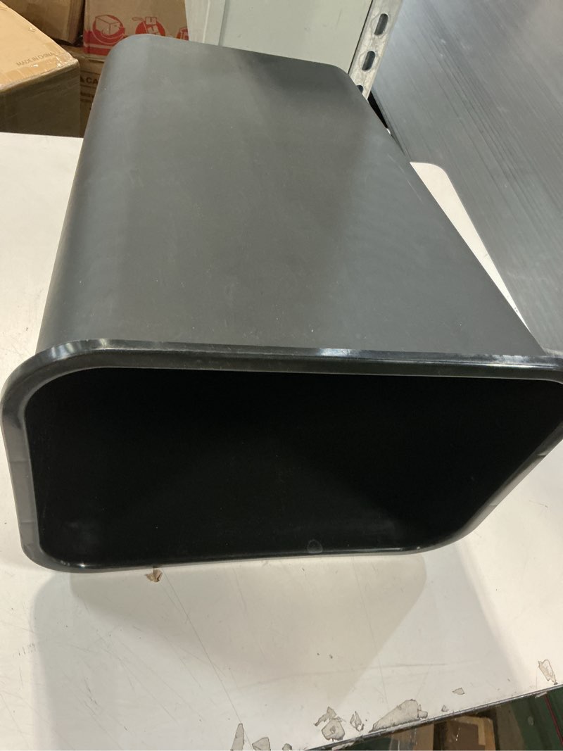 Condition photo showing Good Condition for Amazon Basics Rectangular Commercial Office Wastebasket, Easy to Clean, Space-Saving, 10 Gallon, Black Black 10 Gallon (Pack of 1)