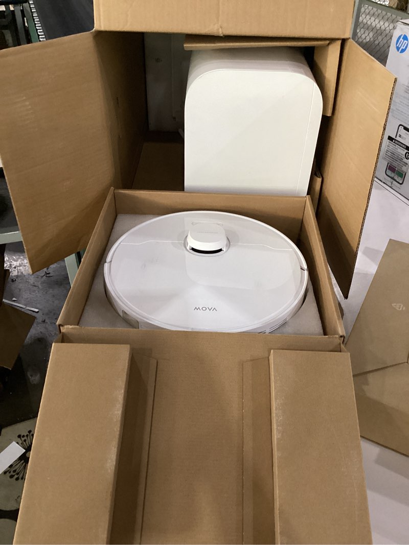 Condition photo showing As Is for mova p10 pro ultra robot vacuum and mop 13,000pa suction, 140°f hot water auto mop washing & drying, dual spinning extenable mop,10.5mm lifting for carpet, 360°obstacle avoidance, app control p10pro ultra