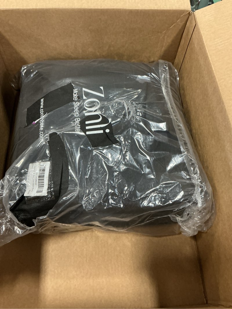 Condition photo showing As Is for ZonLi Weighted Blanket (80"x87", 25lbs, Grey), King Size Weighted Blanket for Adults, 100% Polyester Material with Glass Beads Dark Grey 80"x87",25lbs
