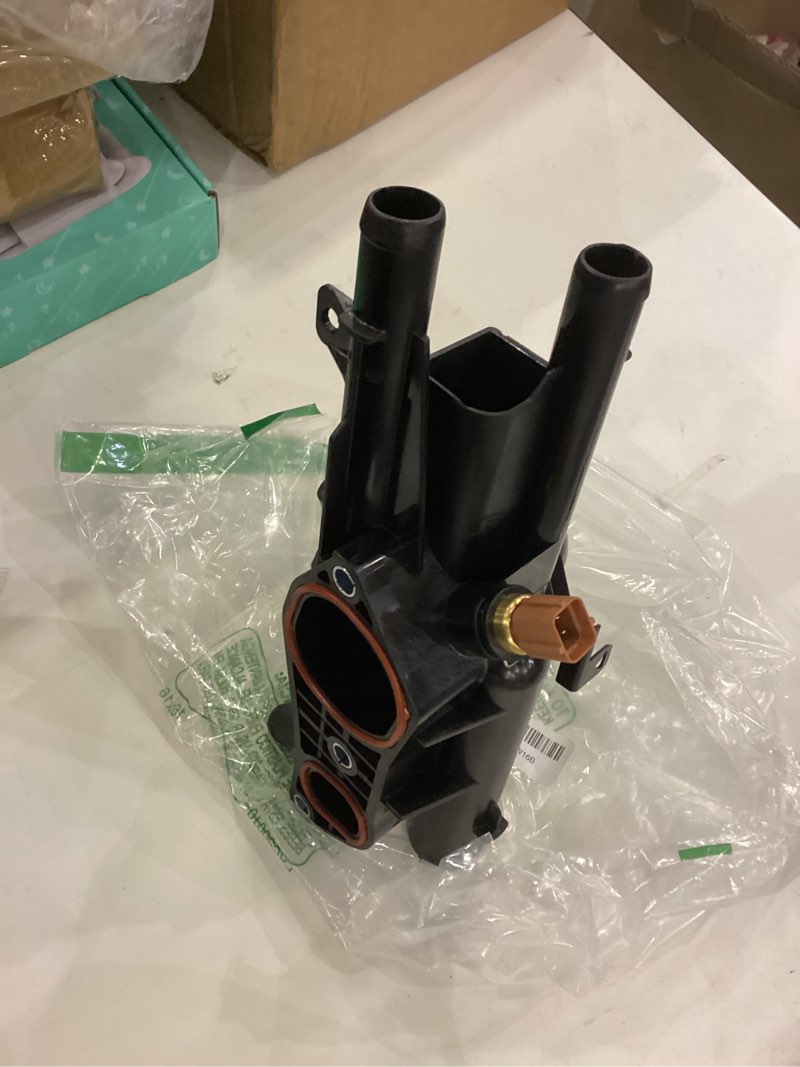 FIQAPJ 25600-2G500 Coolant Thermostat Housing Assembly for Hyundai Sonata Tucson Santa Fe Sport 2010