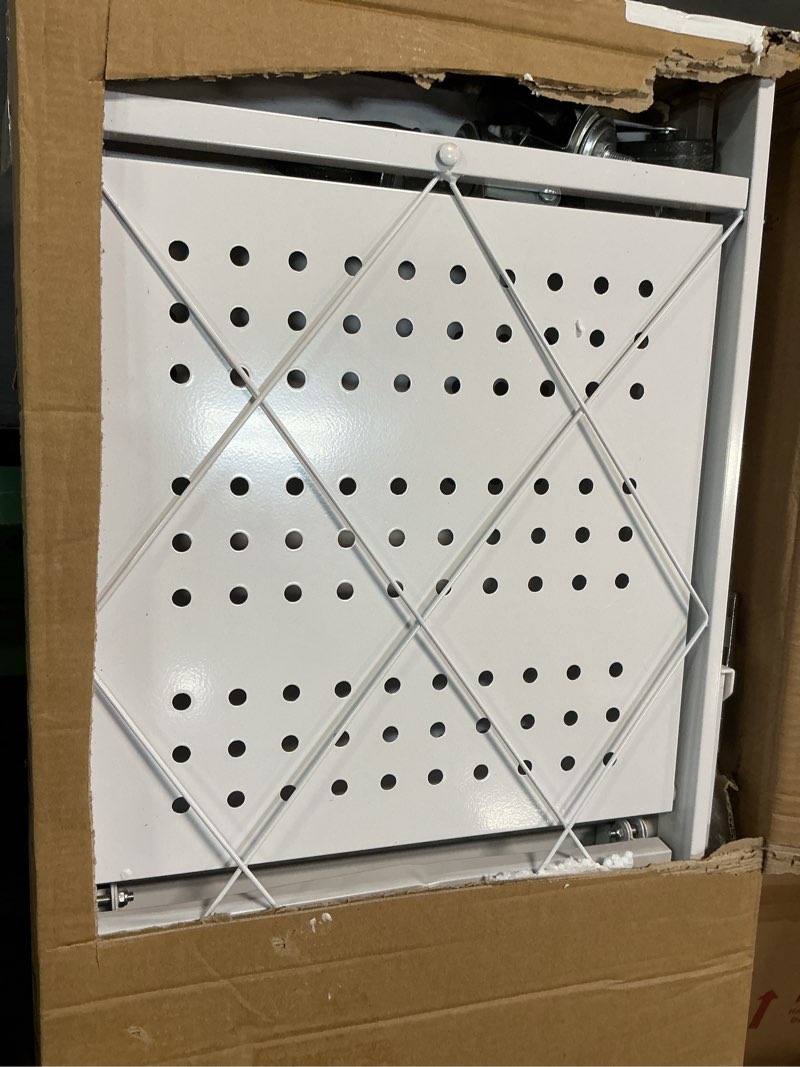 Condition photo showing As Is for BRIAN & DANY 5-Tier Foldable Storage Shelves with Wheels, Folding Metal Rack Shelving Unit, Heavy Duty No Assembly Organizer Shelf for Garage, Kitchen, Basement, Pantry, White 5-Tier(White)