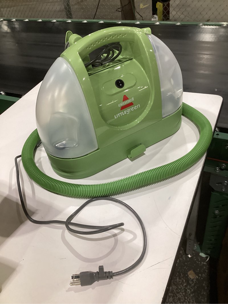 Condition photo showing Good Condition for (not tested, missing attachements)bissell little green multi-purpose portable carpet and upholstery cleaner, car and auto detailer, with exclusive specialty tools, green, 1400b