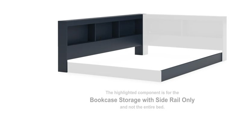 Incomplete *Bookcase Storage With Side Rail