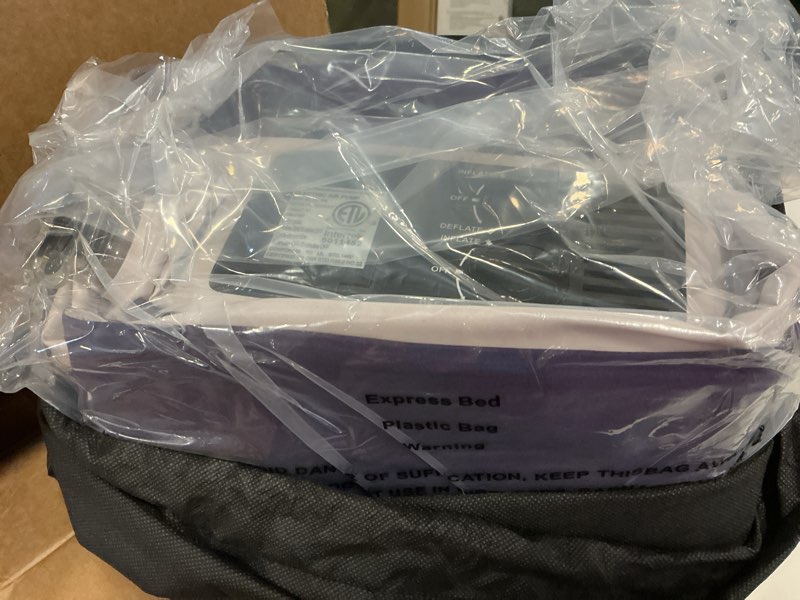 Condition photo showing Good Condition for CHILLSUN Twin Air Mattress with Built in Pump for Guest & Home, 16" Inflatable Blow Up Mattress, Air Bed with Carrying Bag for Camping, Raised Elevated Double High Air Mattresses Foldable & Portable Purple 16" Twin