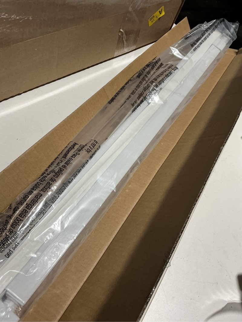 Condition photo showing As Is for LazBlinds Cordless Cellular Shades, No Tools No Drill Light Filtering Honeycomb Shades Pleated Blinds for Windows, 33'' W x 36'' H, White Light Filtering-white 33'' W x 36'' H