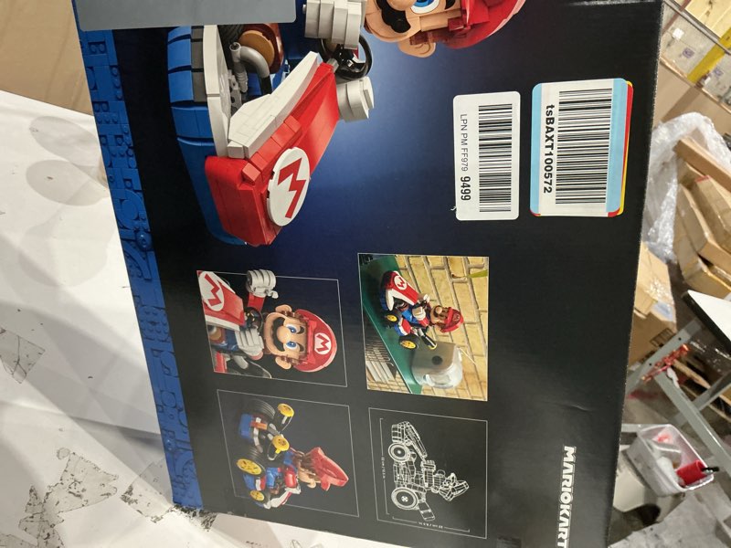 Condition photo showing New/Like New for lego super mario: mario kart – mario & standard kart building set for adults - diy book shelf & room decor for men & women, ages 18+ - birthday gift idea for adult gamers - 72037