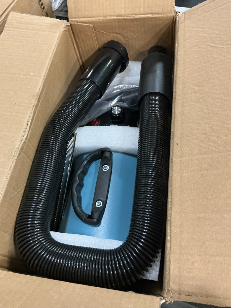 Condition photo showing Good Condition for dog dryer for pet grooming, high velocity pet hair dryer with heater, adjustable speed, 3 nozzles and a comb, blue