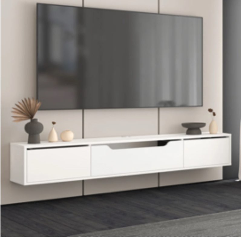 Luna Floating Tv Stand For Up To 80" Tv Wall Mounted Media Console