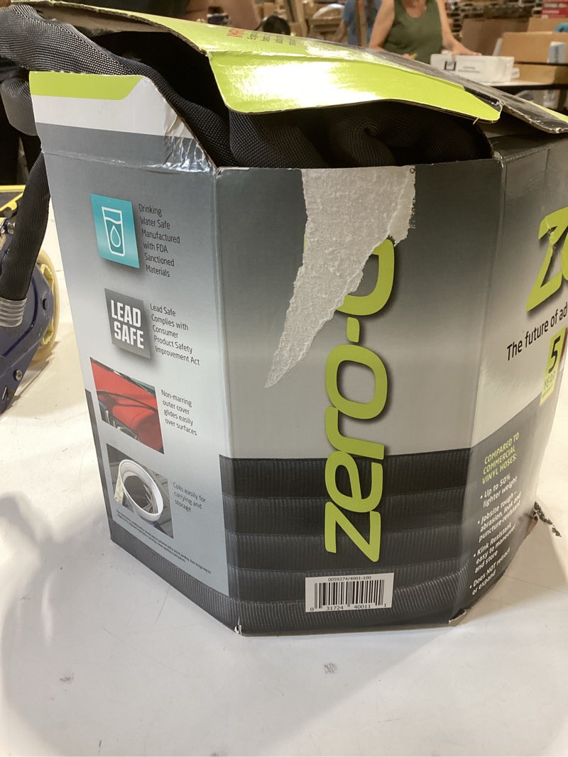 Condition photo showing As Is for teknor apex zero-g 5/8 in. d x 100 ft. l heavy duty commercial grade garden hose