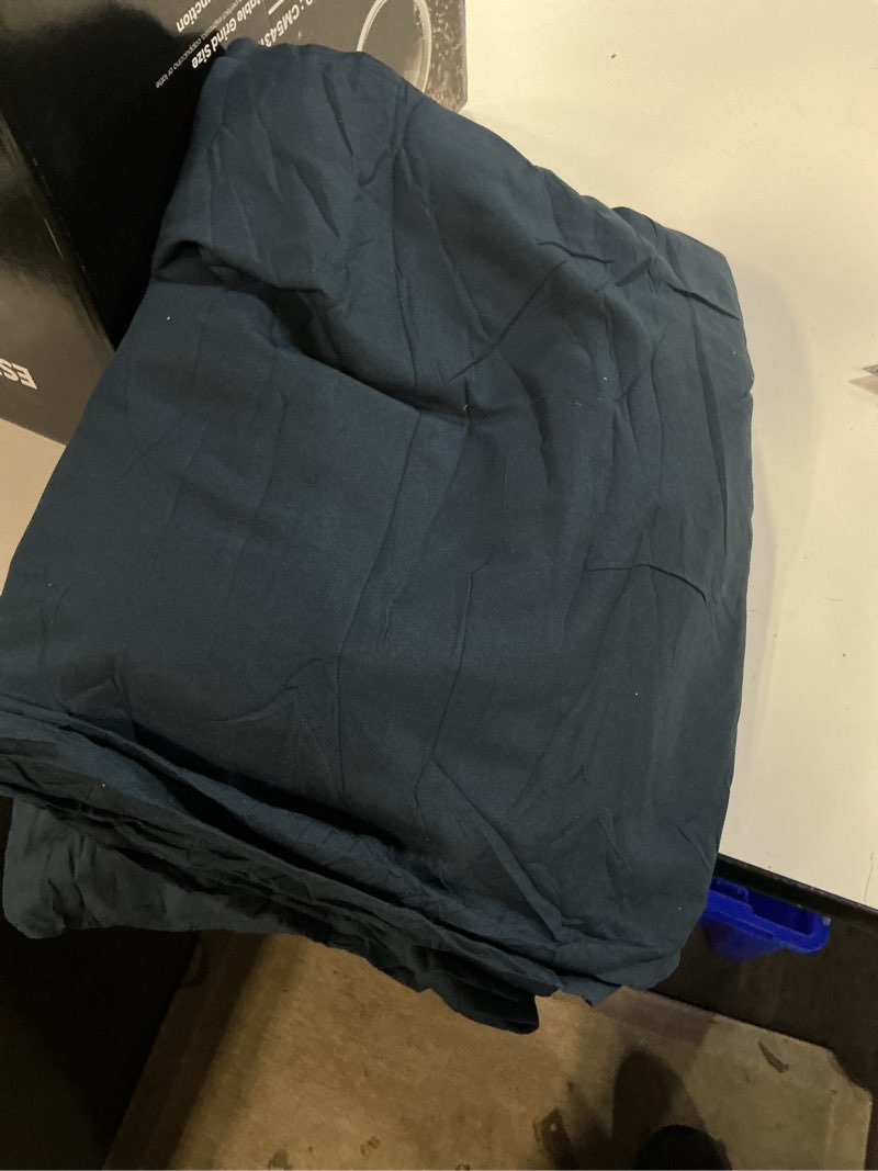 Condition photo showing Good Condition for CozyLux King Size Comforter Set Navy Blue - 5 Pieces Bed in a Bag King, Luxury Soft Bed Set for All Seasons, Bedding Set with Down Alternative Comforter, Sheets, Pillowcases & Shams Navy King