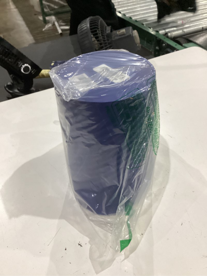 Condition photo showing As Is for uujoly plastic small trash can wastebasket, garbage container basket for bathrooms, laundry room, kitchens, offices, kids rooms, dorms, 3.5 gallon, navy blue navy blue 1 pack
