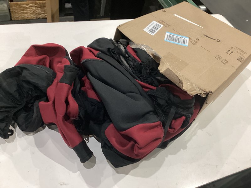 Condition photo showing As Is for fh group car seat covers full set cloth,universal fit combo,washable automotive seat covers,low back front seat covers,airbag compatible,split bench rear seat for suv,sedan,van burgundy