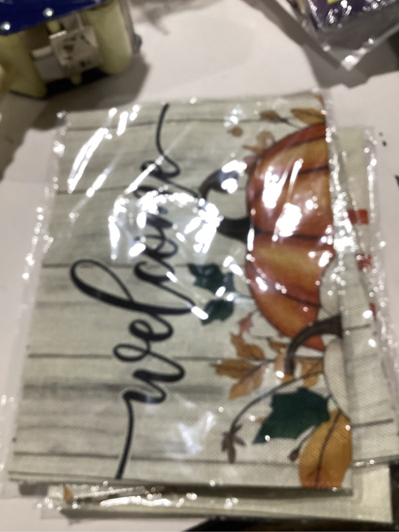 Fall Garden Flag Thanksgiving Garden Flags Double Sided Small Pumpkin Maple Leaf Yard Outdoor Welcom