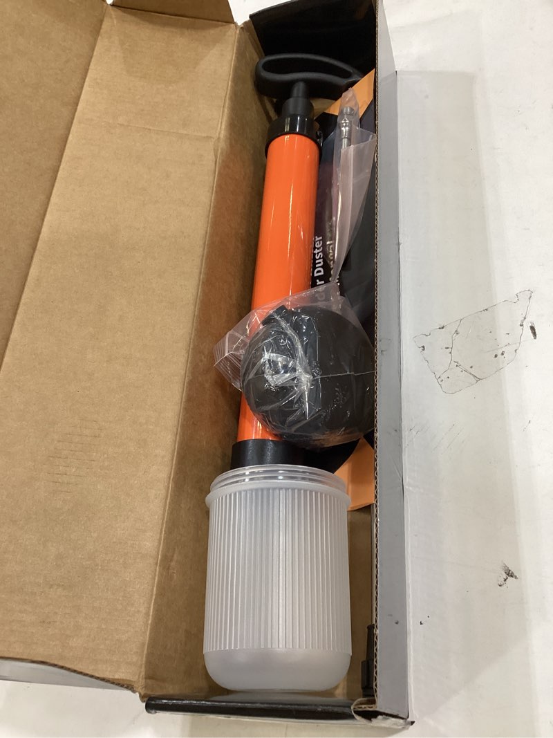 Condition photo showing Good Condition for diatomaceous earth powder duster with adjustable 4ft rod, clog-free & adjustable output pump, ideal for diatomaceous earth application, powder dispensing, dusting tasks & indoor/outdoor gardening