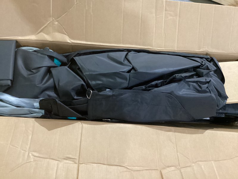 Condition photo showing Good Condition for cobizi 10x10 pop up canopy tent with 4 sidewalls commercial heavy duty canopy upf 50+ all weather waterproof outdoor canopy wedding tents for parties gazebo with roller bag, black (windproof upgraded)