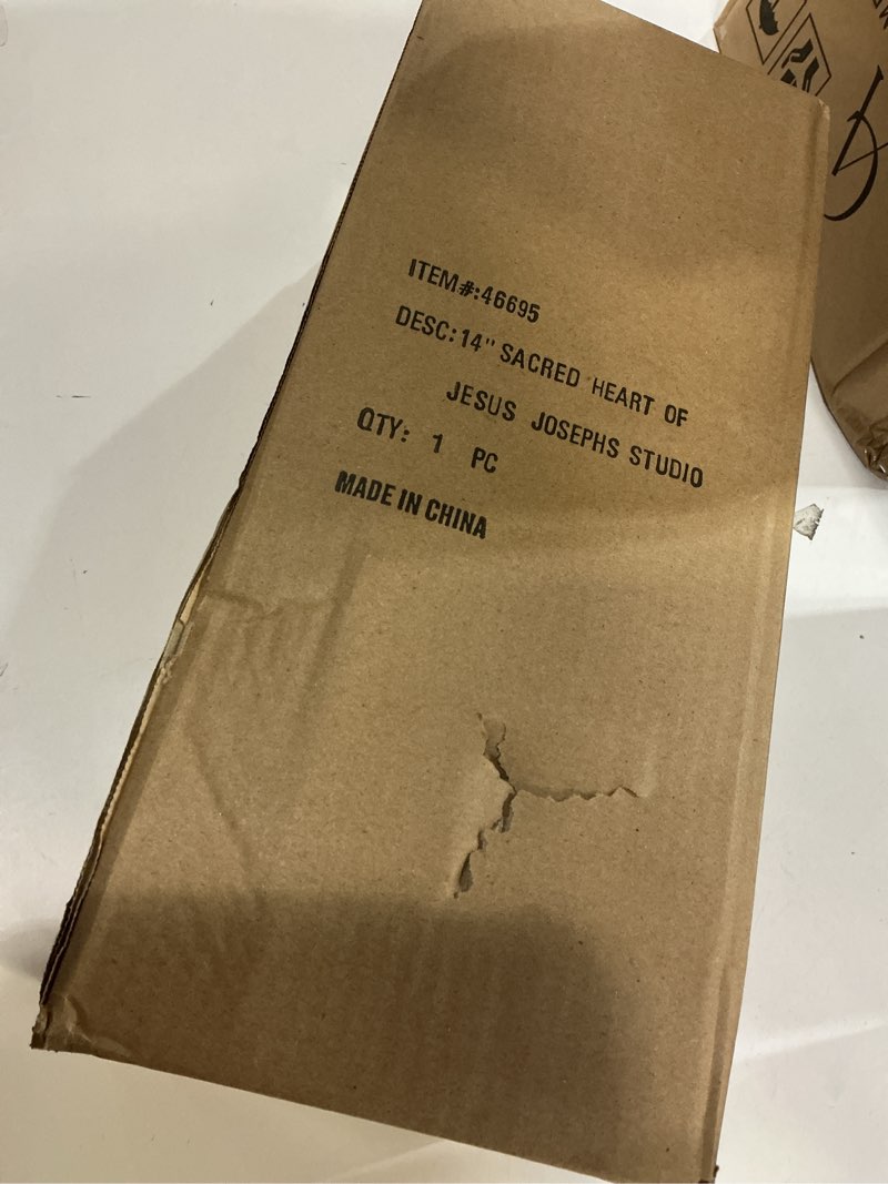 Condition photo showing New/Like New for Joseph's Studio by Roman, 13.75" H Sacred Heart of Jesus Figure, Religious Gifts, Home Decor