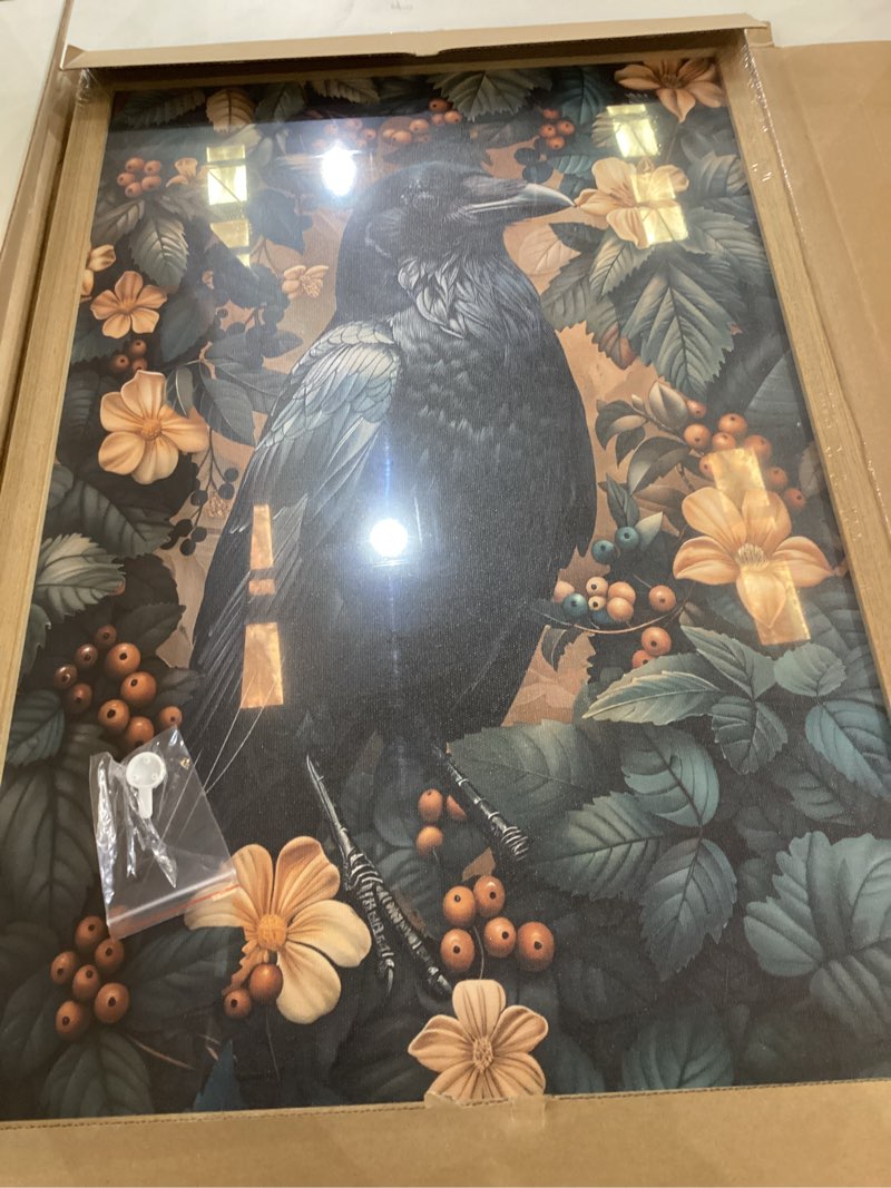ICHZUMW Dark Cottagecore Room Decor, William Morris Bee Floral Print, Boho Witchy Mystical Home Decor, Goblincore Botanical Wall Art, Dark Academia Canvas for Bathroom Bedroom, 8x10in Bee Framed 10L" x 8W"