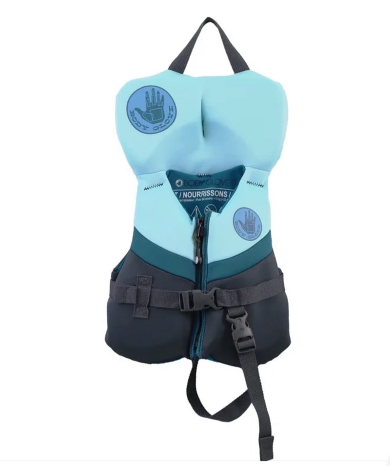 body glove infant's neoprene pfd life jacket and vest, boy, 20-30 lbs., blue