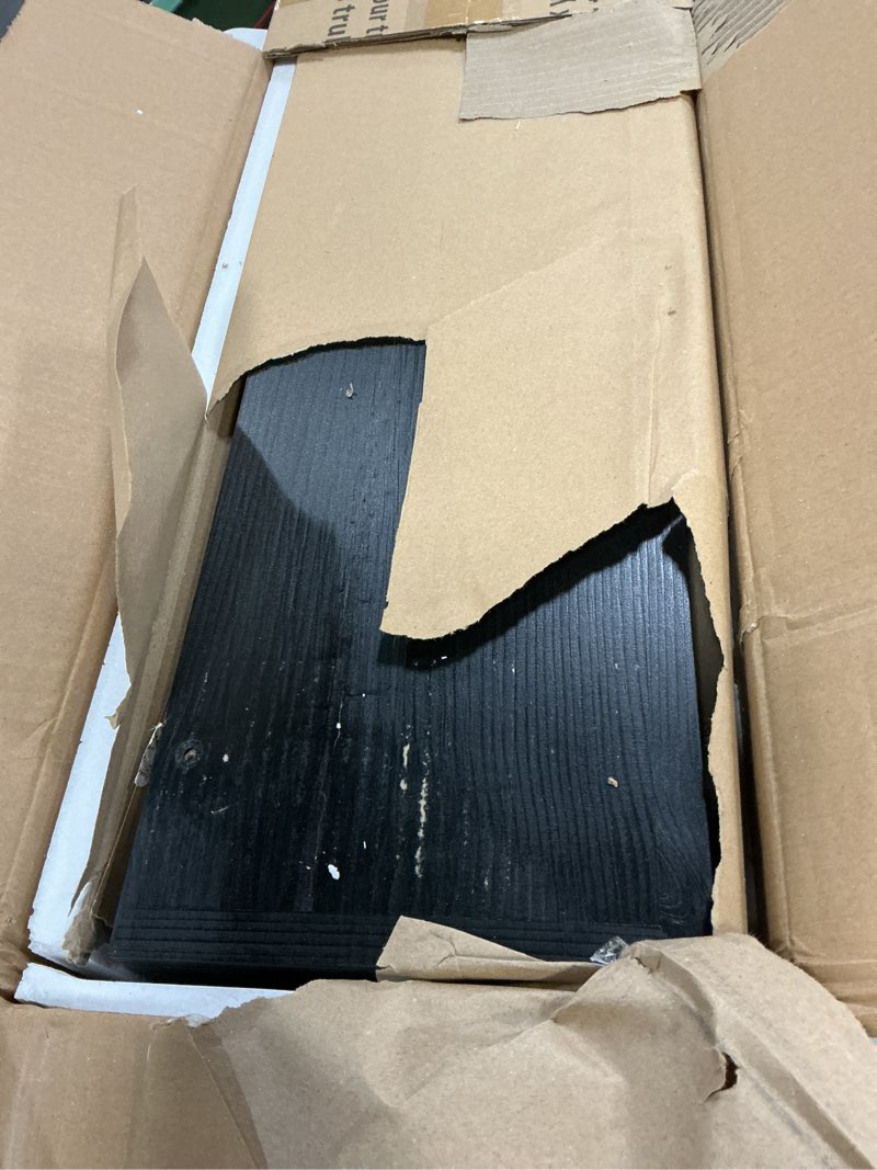 Condition photo showing Good Condition for Floating Shelves 3 inch Thick for Wall Set of 2,Solid Pine Wood Wall Mount Shelf for Kitchen Living Room Bedroom Bathroom,8" D x 48" L x 3" H-Black Black 8" D x 48" W x 3" H