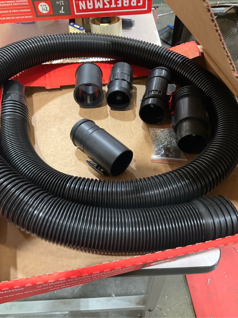 Condition photo showing Good Condition for craftsman cmxzvbe38763 2-1/2 in. x 7 ft. pos-i-lock wet dry vac hose attachment kit, industrial-grade shop vacuum replacement hose, fits most wet/dry vacuums with a 2-1/2 in. diameter 2-1/2 in. by 7 ft.